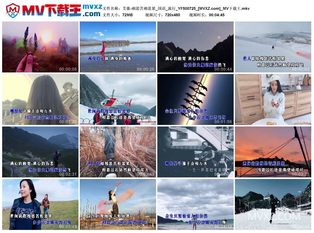 艾歌-相思苦相思累_国语_流行_YF500725